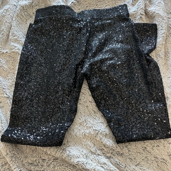 PINK Black Sparkly Leggings - Picture 5 of 5